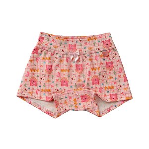 Calcinha Boxer Infantil Cotton Estampada Fazendinha Upman
