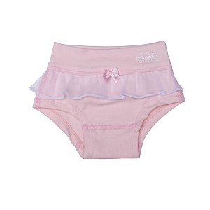 Minha Primeira Calcinha Bebê Cotton com Babado Upman