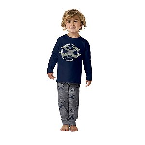 Pijama Infantil Menino Blusa Manga Longa e Calça