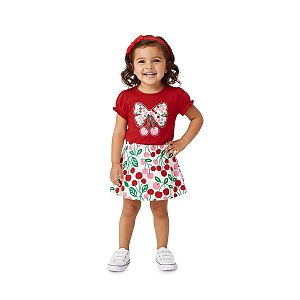 Conjunto Blusa e Short Saia Estampa Cerejas