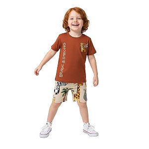 Conjunto Infantil Menino Camiseta e Short Safari