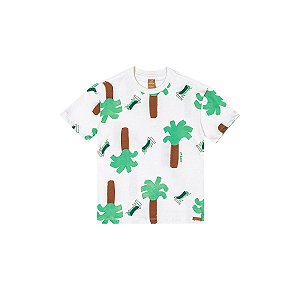 Camiseta Manga Curta Coqueiros Branca