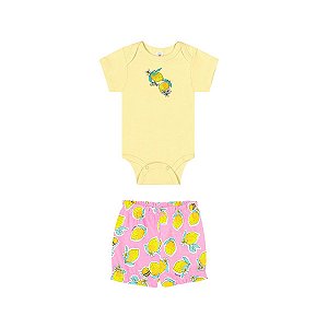 Conjunto Body e Short em Suedine