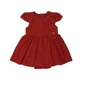 Body Vestido Zoe Vermelho com Laço
