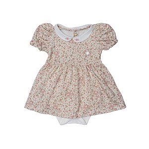Body Vestido Little Garden Creme Floral