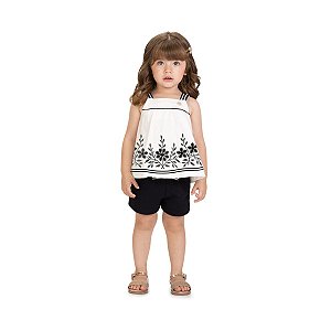 Conjunto Infantil Milon Blusa e Short Preto