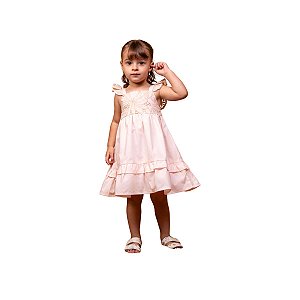 Vestido Infantil Brunisa Água Doce Rosa Claro