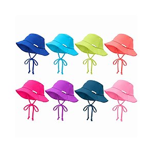 Chapéu de Praia Bebê Fofotinhos Proteção UV Liso