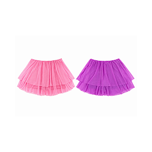 Shorts Saia Infantil Fofotinhos Tule