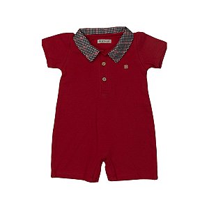 Macacão Curto Infantil Grow Up Christmas Vermelho