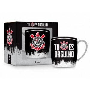 CANECA PORCELANA CORINTHIANS URBAN 300ML TIMES - BRASFOOT