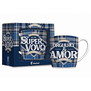 Caneca Porcelana Super Vovô Urban 300ml - Brasfoot