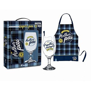 Taça e Avental Melhor Pai do Mundo - Brasfoot