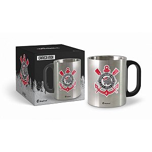 CANECA  CORINTHIANS METAL INOX - BRASFOOT