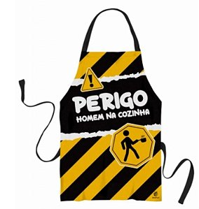 AVENTAL CHURRASQUEIRO PERIGO HOMEM NA COZINHA - BRASFOOT