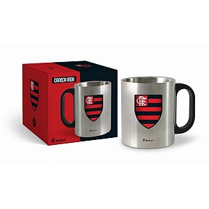 CANECA FLAMENGO METAL INOX - BRASFOOT