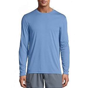 Camiseta Manga Longa T Shirt Azul Claro P - Kanxa