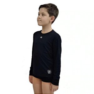 Camiseta Manga Longa Protection Preto Kids - Kanxa