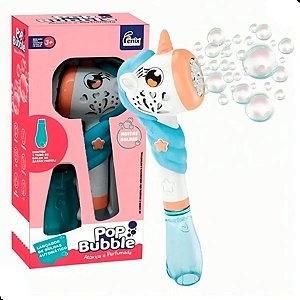 Pop Bubble Automático Unicórnio Lança Bolhas Sabão - Fênix