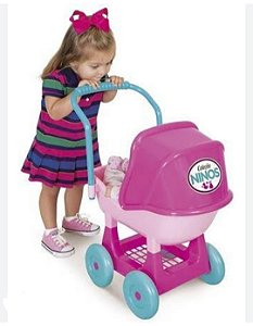 Carrinho de Boneca Ninos 4 Rodas - Cotiplas
