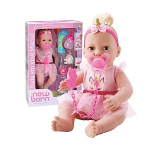Boneca Diver New Born Unicornio Fofinho - Divertoys
