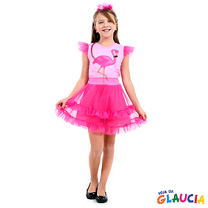 Fantasia Flamingo Faces Luxo P - Sulamericana Fantasias