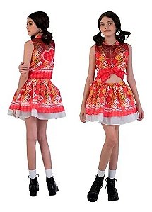 FANTASIA CROPPED VERMELHO FESTA JUNINA P - REGINA FESTAS