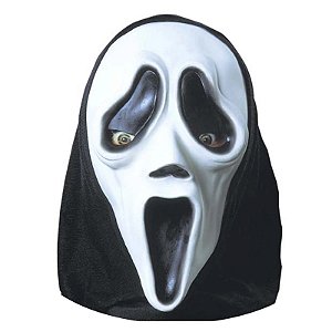 MASCARA DA MORTE FANTASMA II COM CAPUZ EM LATEX - SPOOK