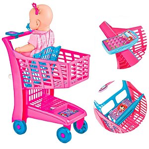 Carrinho Compras Market Pink 870 - Magic Toys