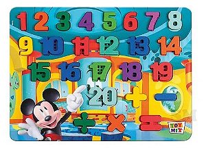 ENCAIXE DIVERTIDO DISNEY NUMEROS MDF MICKEY - TOYMIX