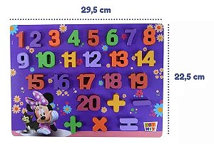 ENCAIXE DIVERTIDO DISNEY NUMEROS MDF MINNIE - TOYMIX