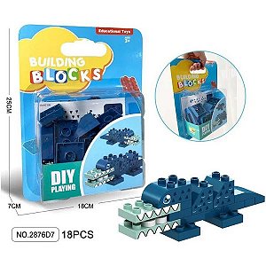 Blocos Duplos Jacare 18Pc - Jie Star