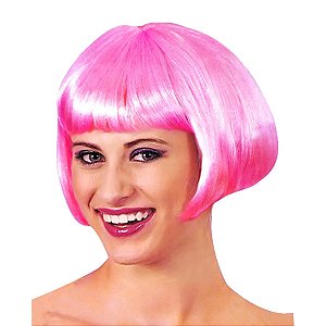 Peruca Chanel Curto Pink - Sulamericana Fantasias