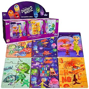 Jogo Mini Quebra Cabeça Divertidamente MDF - Pais e Filhos