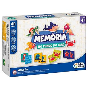 Jogo da Memória Fundo do Mar - Pais e Filhos