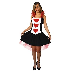 Fantasia Rainha de Copas Adulto M - Spook