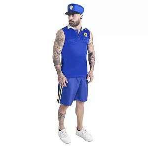 Fantasia Policial Holly Masculino Adulto G - Fantasias Super