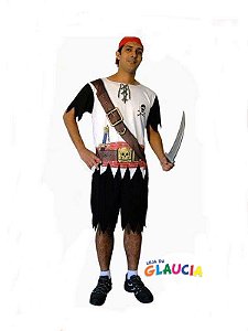 Fantasia Pirata Masculino Adulto M - Spook
