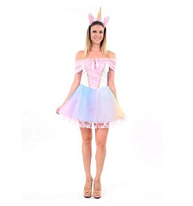 Fantasia Unicornio Heat Girls Adulto PP - Sulamericana Fantasias