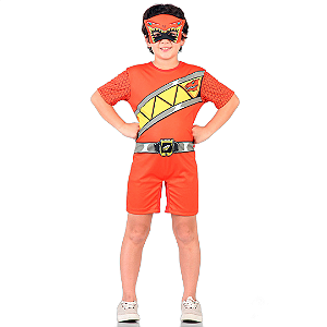 Fantasia Power Rangers Vermelho Curto P - Sulamericana Fantasias