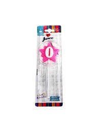 Vela Aniversario Super Star Rosa N.0 - Junco