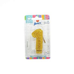 Vela Aniversario Liver Colors  Ouro N.1 - Junco