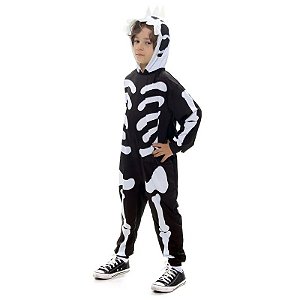 Fantasia Dinossauro Kigurumi Esqueleto M - Sulamericana Fantasias