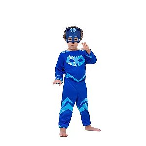 Fantasia PJ Masks Menino Gato Longo G - Reginas Festas