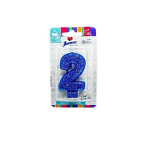 Vela Aniversario Live Colors Azul N.2 - Junco