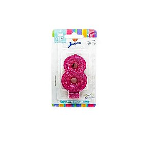 Vela Aniversario Live Colors Pink N.8 - Junco