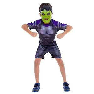 Fantasia Hulk Avengers Ultimato Curto G - Regina Festas