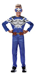 Fantasia Capitao America Longo G - Fantasias Super