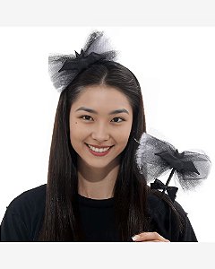 Kit Tiara Tule Morcego - Sulamericana Fantasias