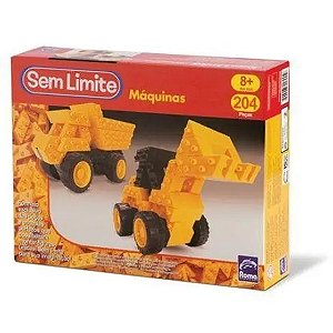 Blocos para Montar Sem Limite Maquinas - Roma Brinquedos